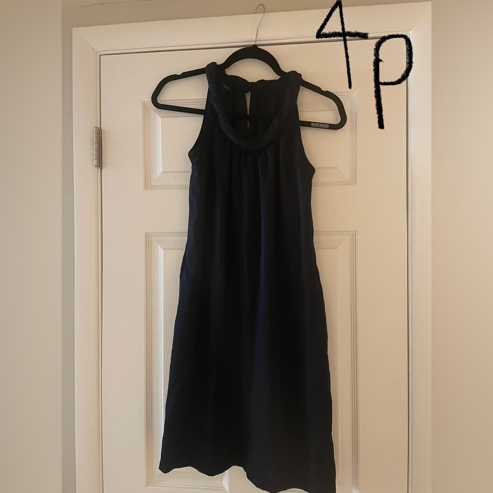 Talbots women’s navy blue dress 4P